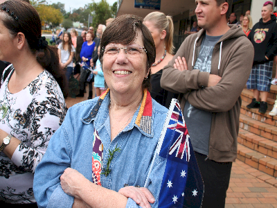 Susan enjoying the parade