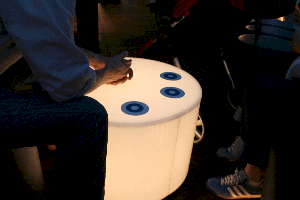 Lighted table for our drinks. Very Cool! :)