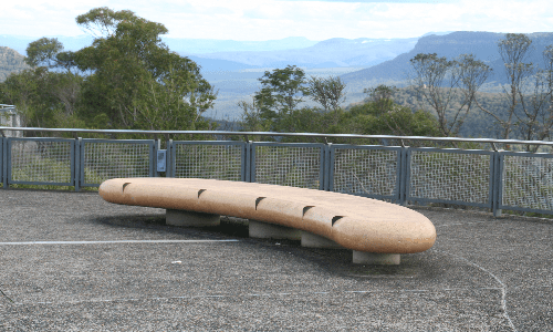 The Boomerang Bench at Echo Point