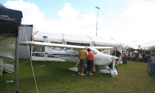 Airplane displays and rides.