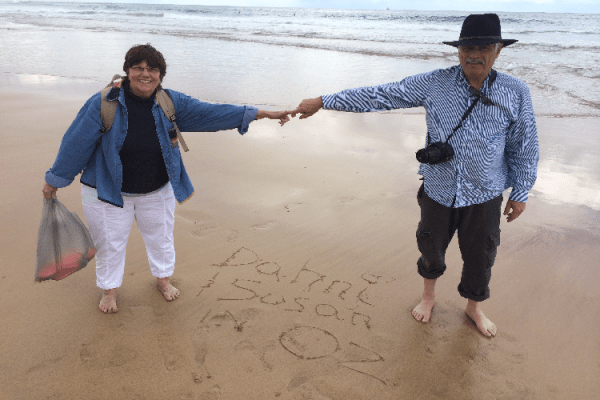 With Love from Susan & Dahni on the beach in OZ-tralia :)
