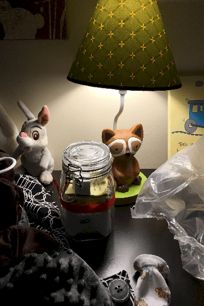 Just a jar of nine months of notes in Joshua's room